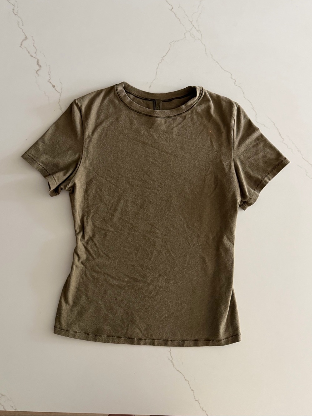Skims Olive Crew Neck Short Sleeve